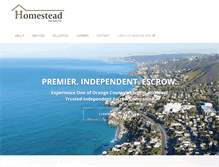 Tablet Screenshot of homesteadescrow.com